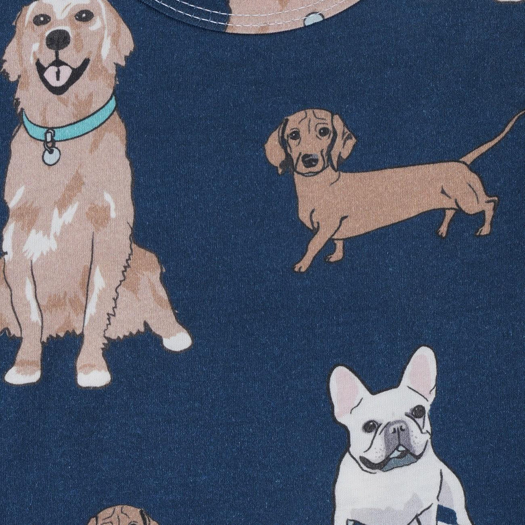 Dogs Printed Blue Kids Clothing Set