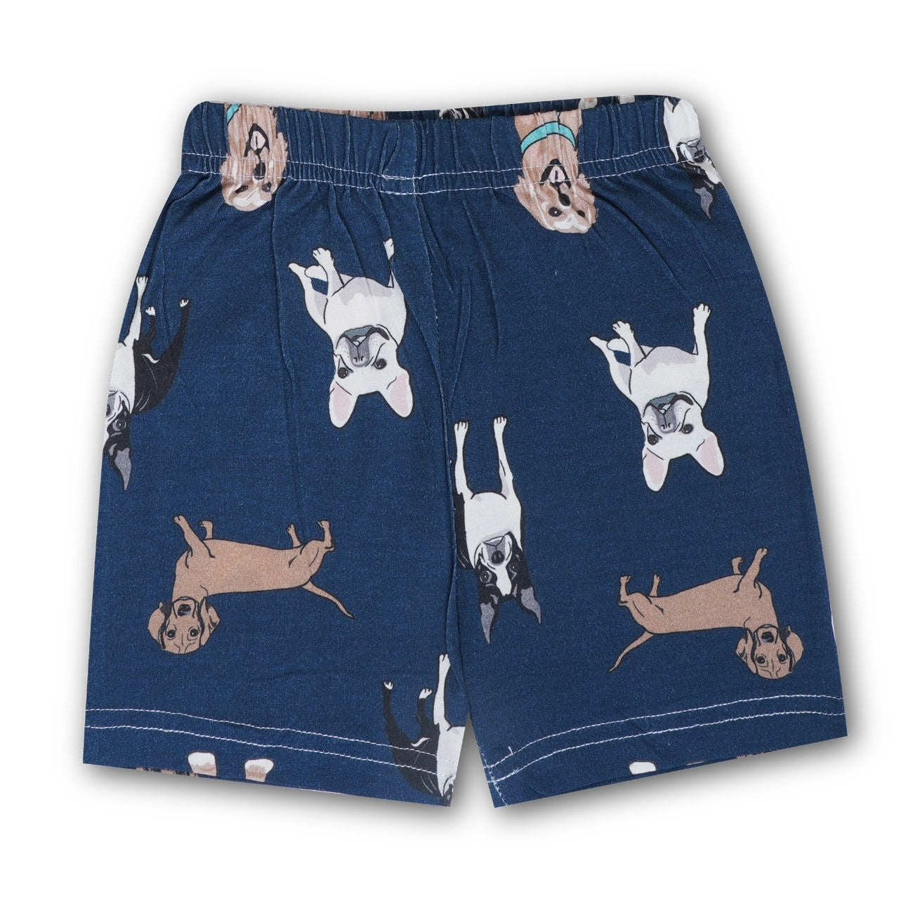 Dogs Printed Blue Kids Clothing Set