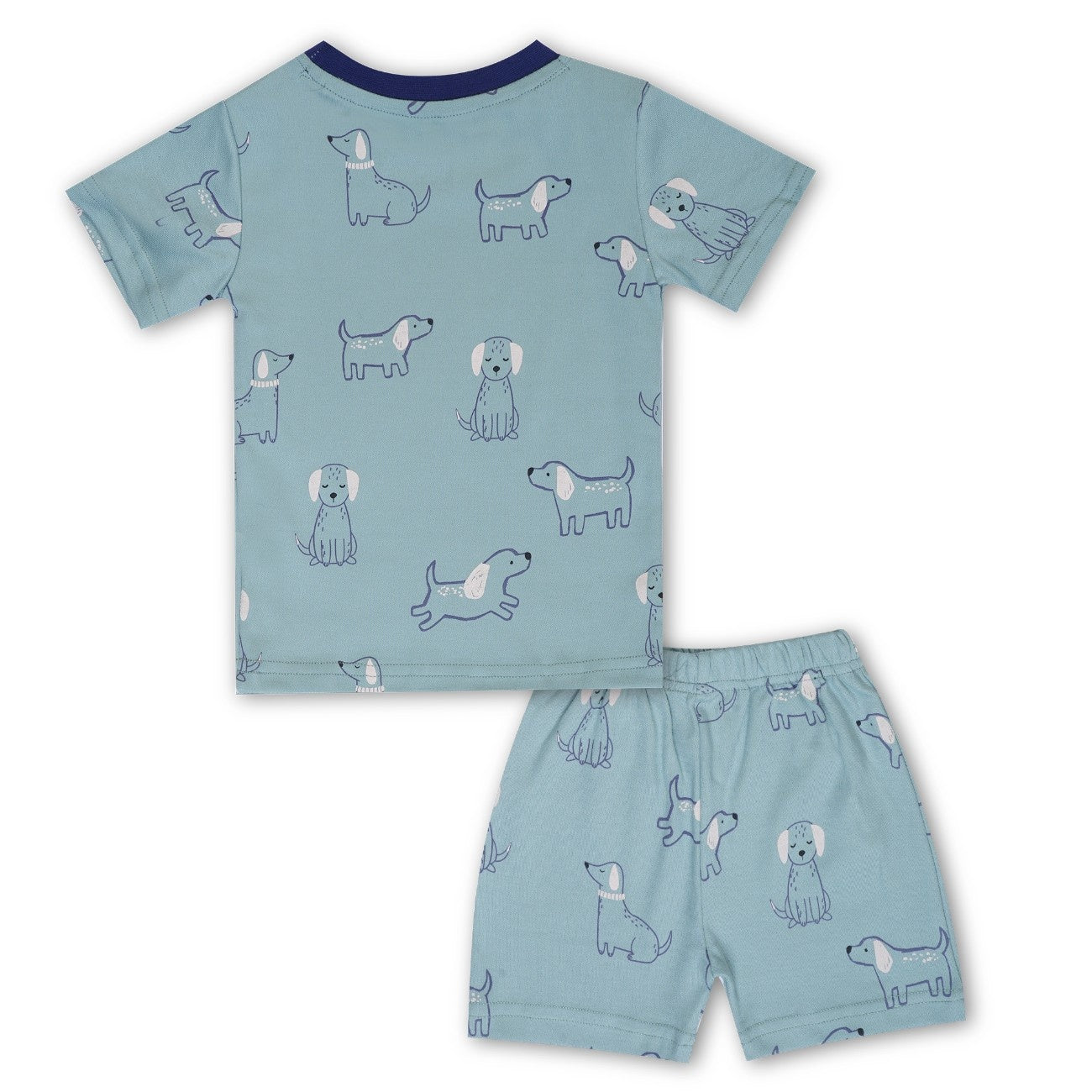 Dogs Printed Green Kids Co-Ord Set