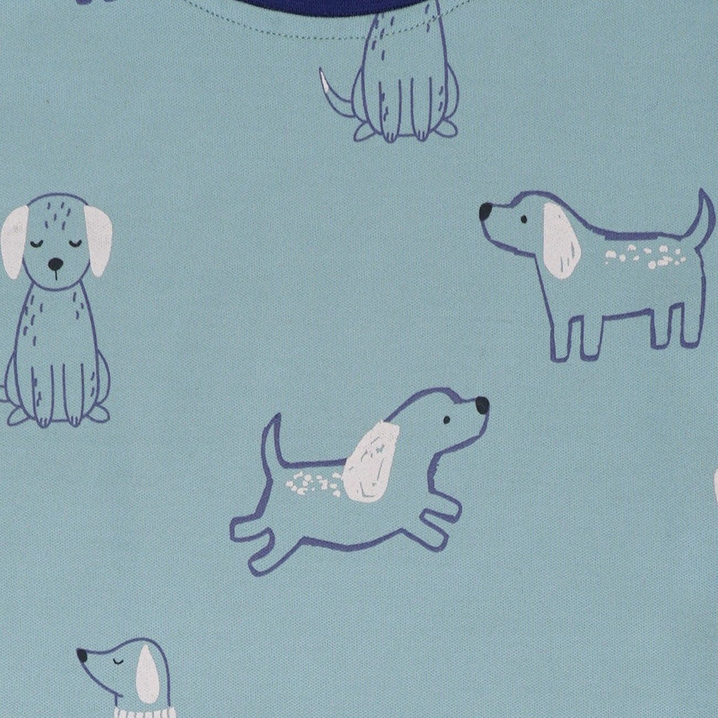 Dogs Printed Green Kids Co-Ord Set