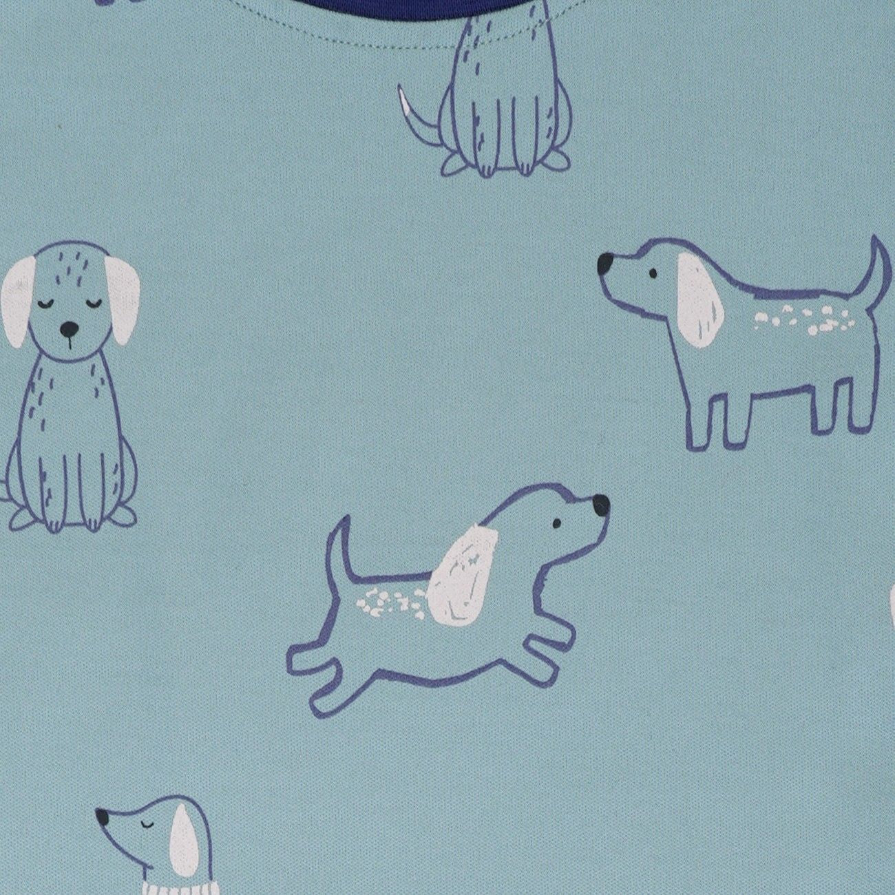 Dogs Printed Green Kids Co-Ord Set