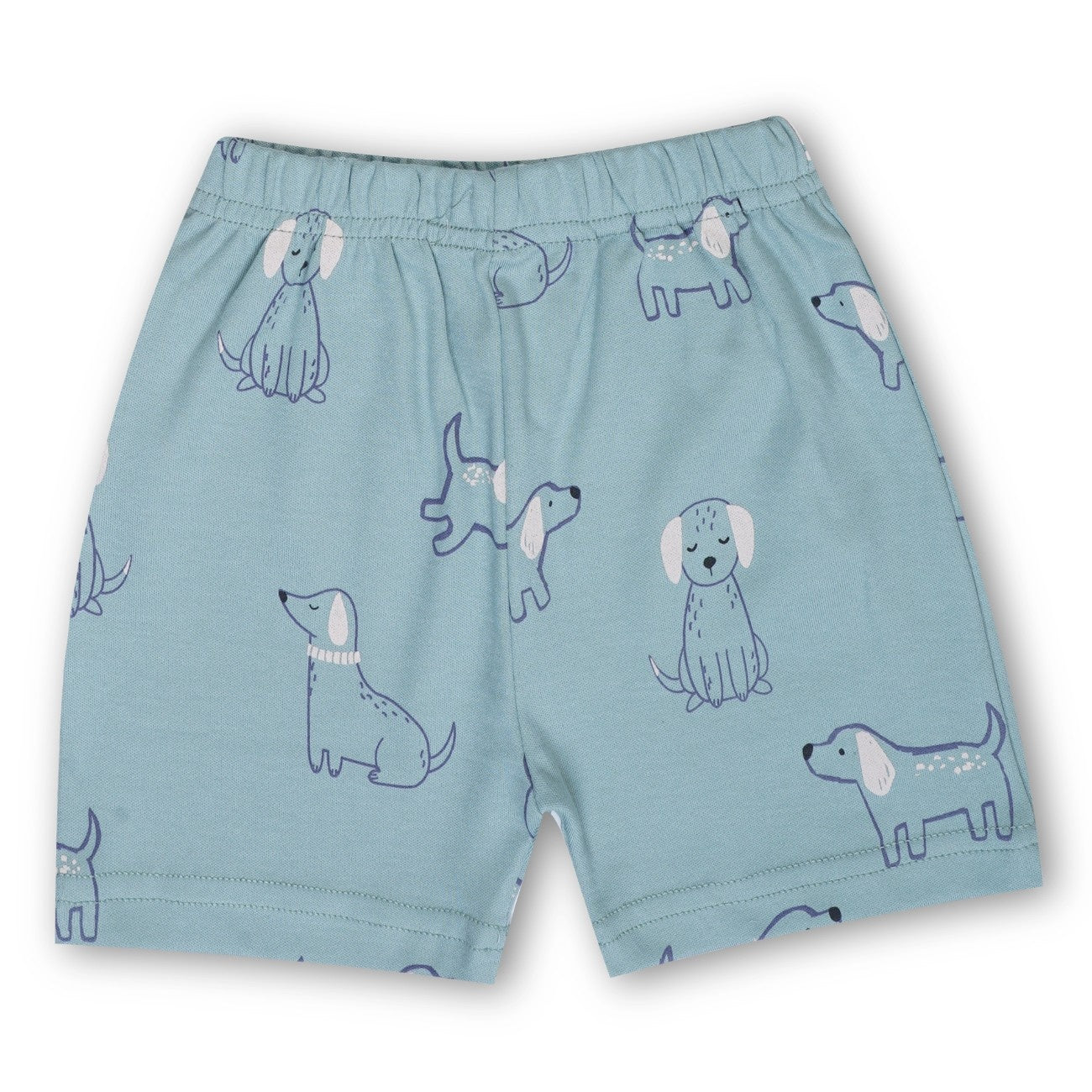 Dogs Printed Green Kids Co-Ord Set