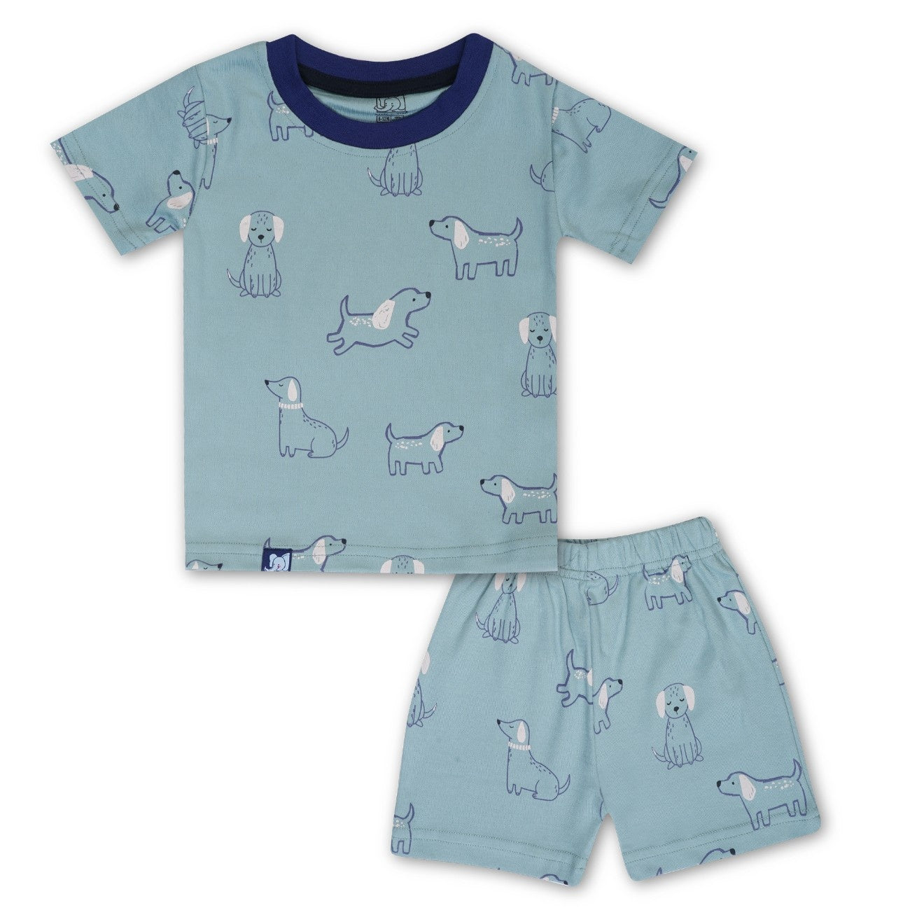 Dogs Printed Green Kids Co-Ord Set