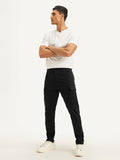 Men's Black Relaxed Fit Cargo Trousers
