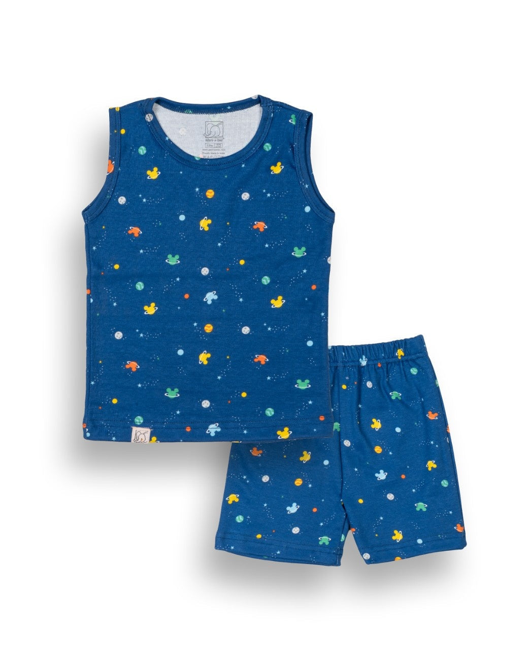 Galaxy Printed Blue Kids Clothing Set