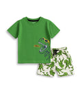 Roaring Dino Printed Green Kids Co-Ord Set