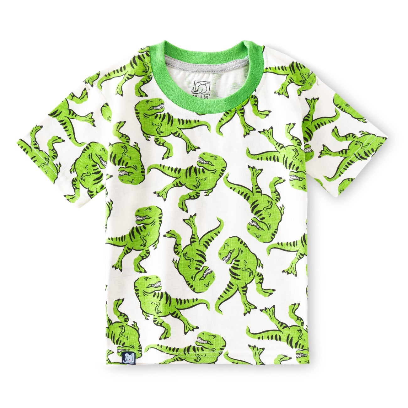Green T-rex Printed Kids Co-Ord Set