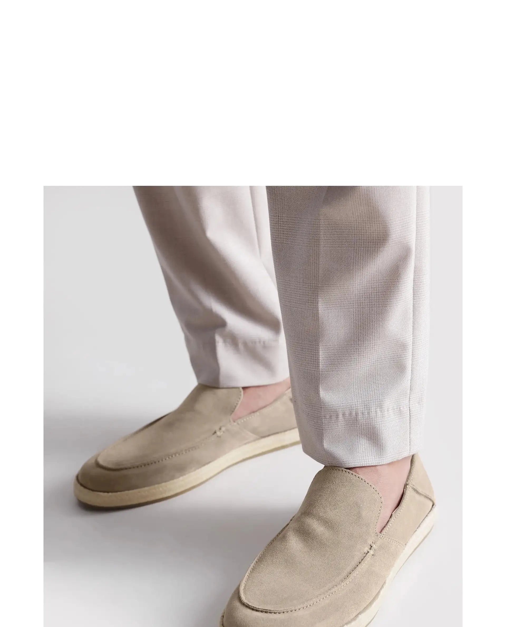 Rare Rabbit Men Havana Lite Fawn Suede Leather Slip-On Closure Shoes