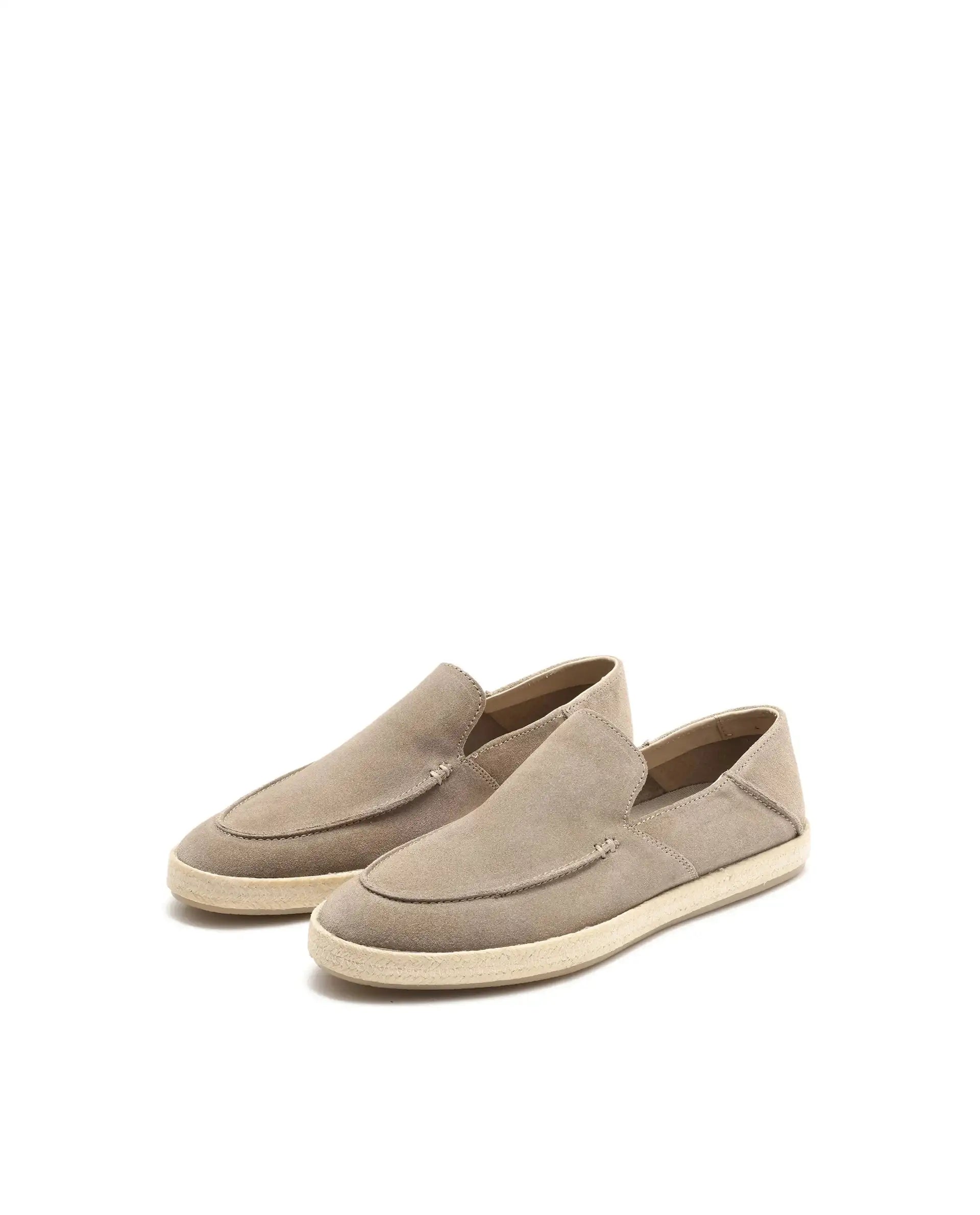 Rare Rabbit Men Havana Lite Fawn Suede Leather Slip-On Closure Shoes