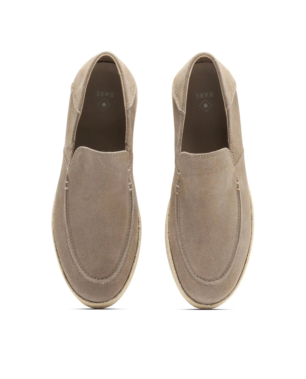 Rare Rabbit Men Havana Lite Fawn Suede Leather Slip-On Closure Shoes