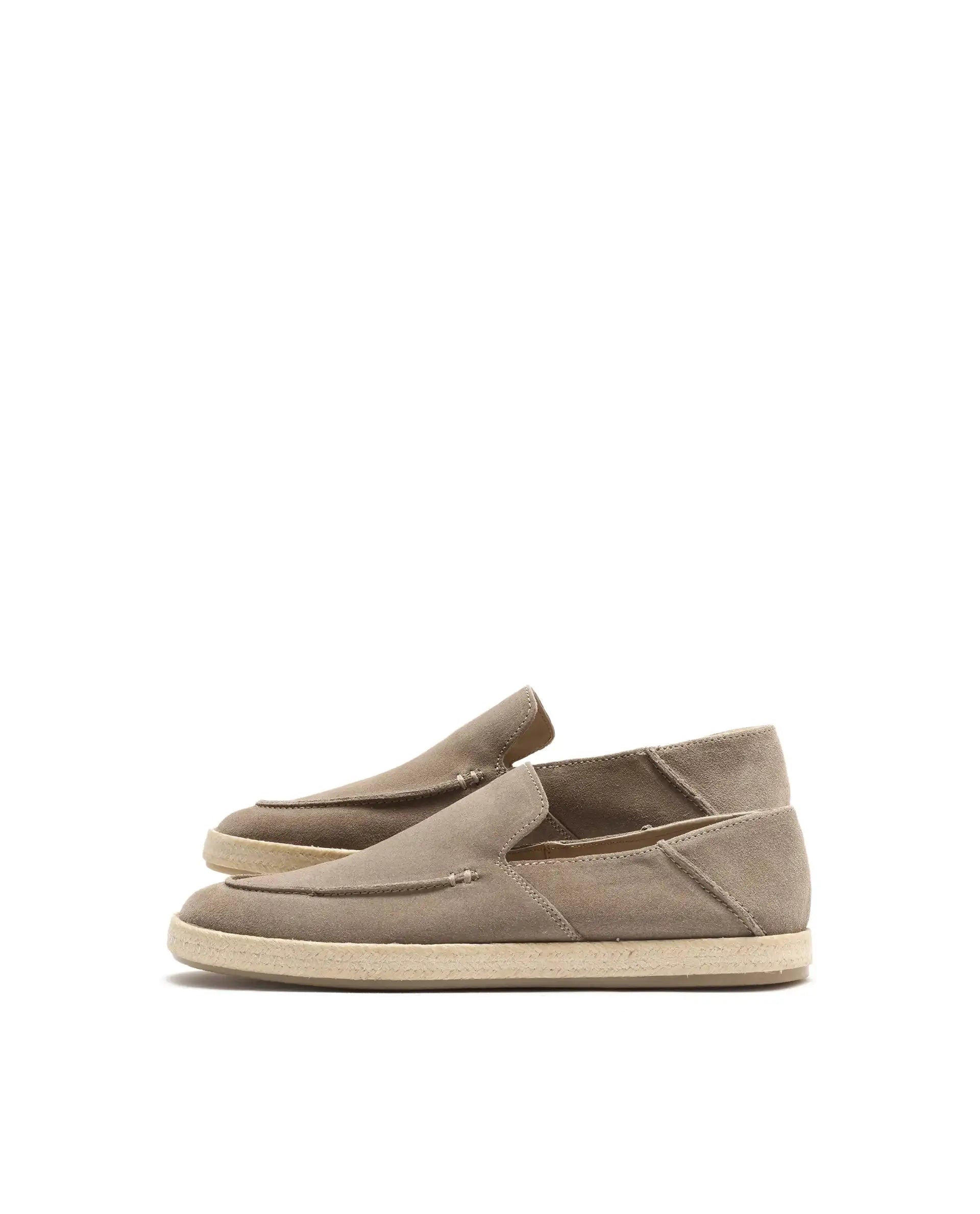 Rare Rabbit Men Havana Lite Fawn Suede Leather Slip-On Closure Shoes