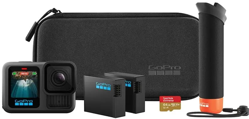 GoPro HERO13 Special Bundle -The Handler , Extra Enduro battery,Mount, 64GB MemoryCard Sports and Action Camera  (Black, 27 MP)