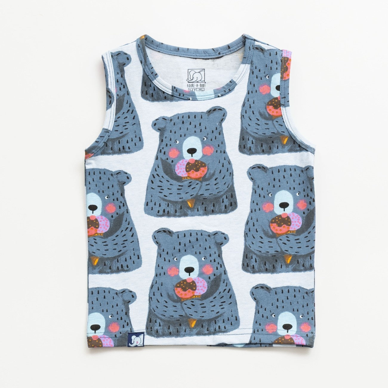 Ice Bear Printed Grey Kids Clothing Set