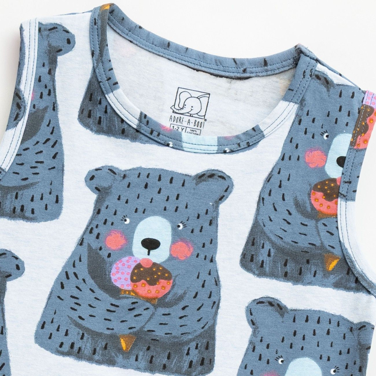 Ice Bear Printed Grey Kids Clothing Set