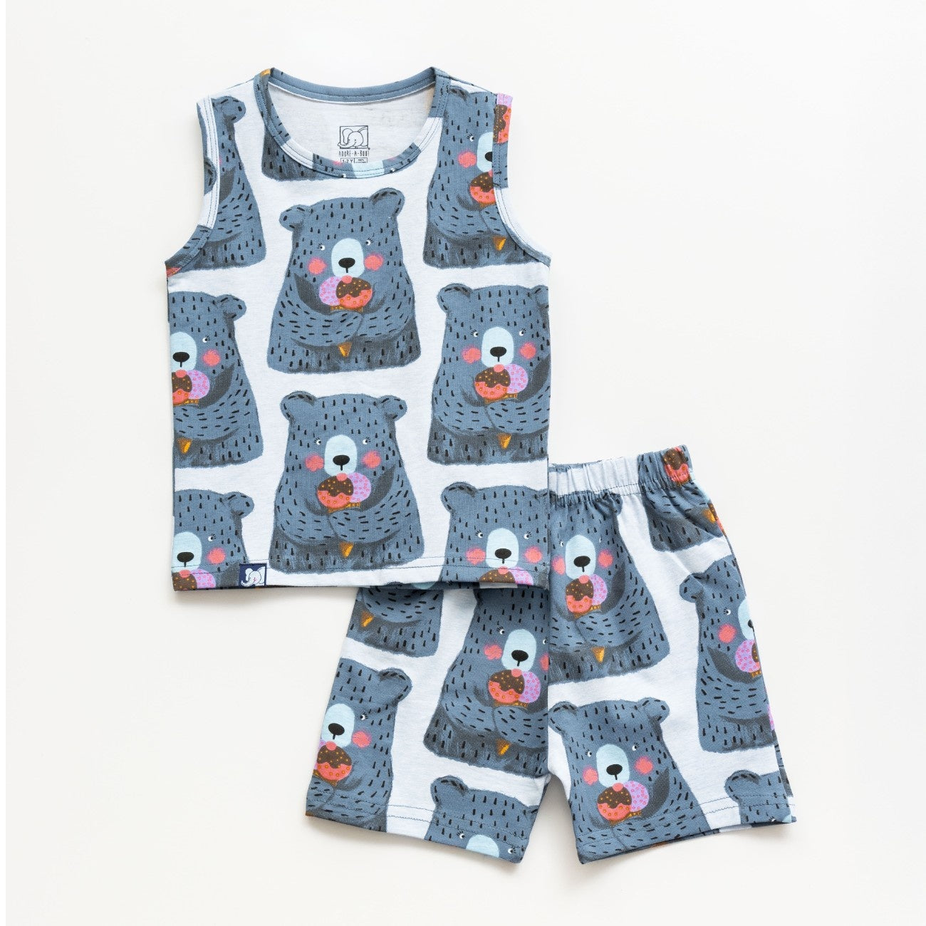 Ice Bear Printed Grey Kids Clothing Set