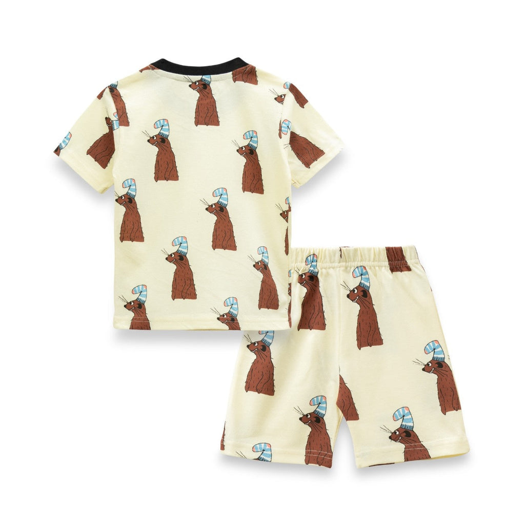 Mongoose Printed Cream Kids Co-Ord Set