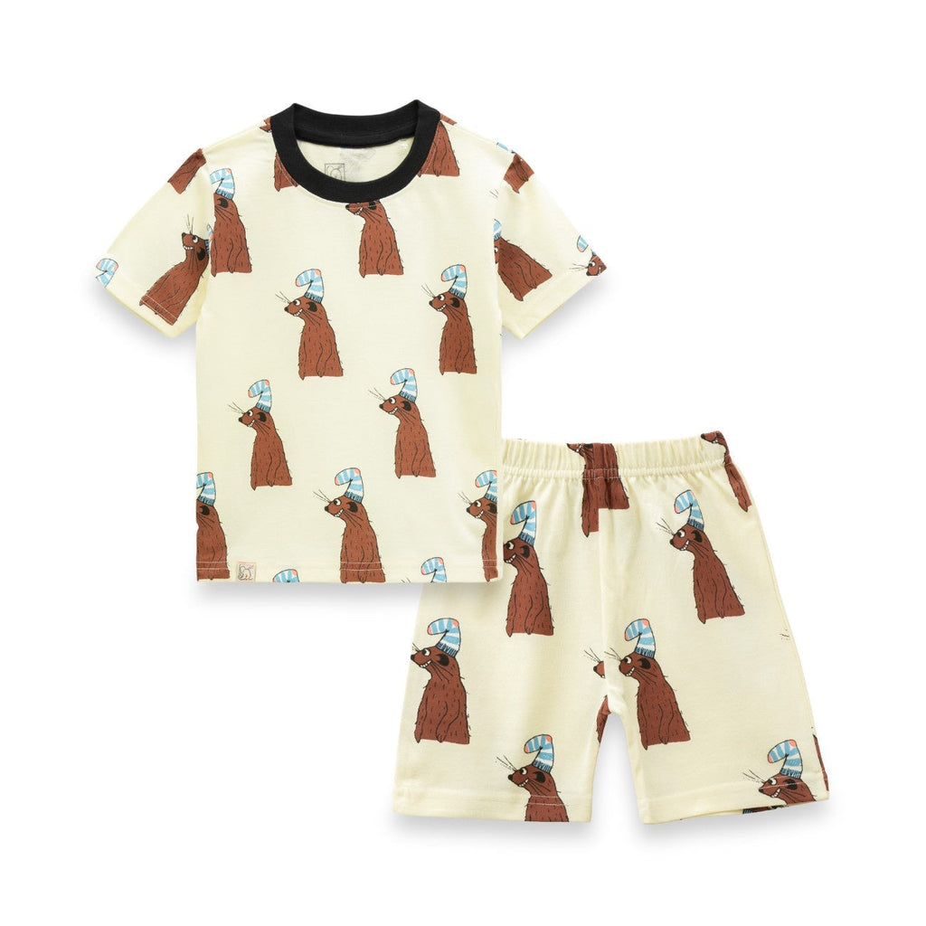 Mongoose Printed Cream Kids Co-Ord Set