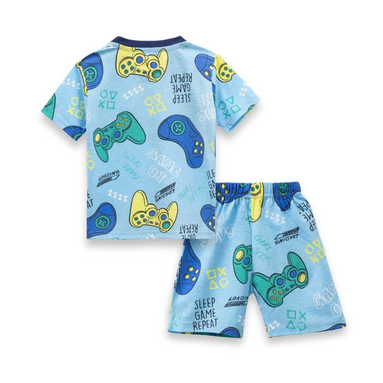 Gamer Printed Blue Kids Co-Ord Set
