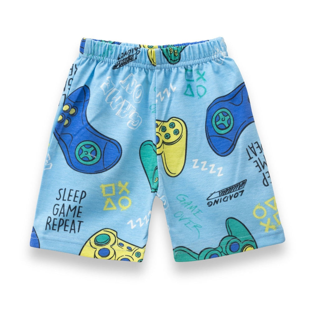 Gamer Printed Blue Kids Co-Ord Set