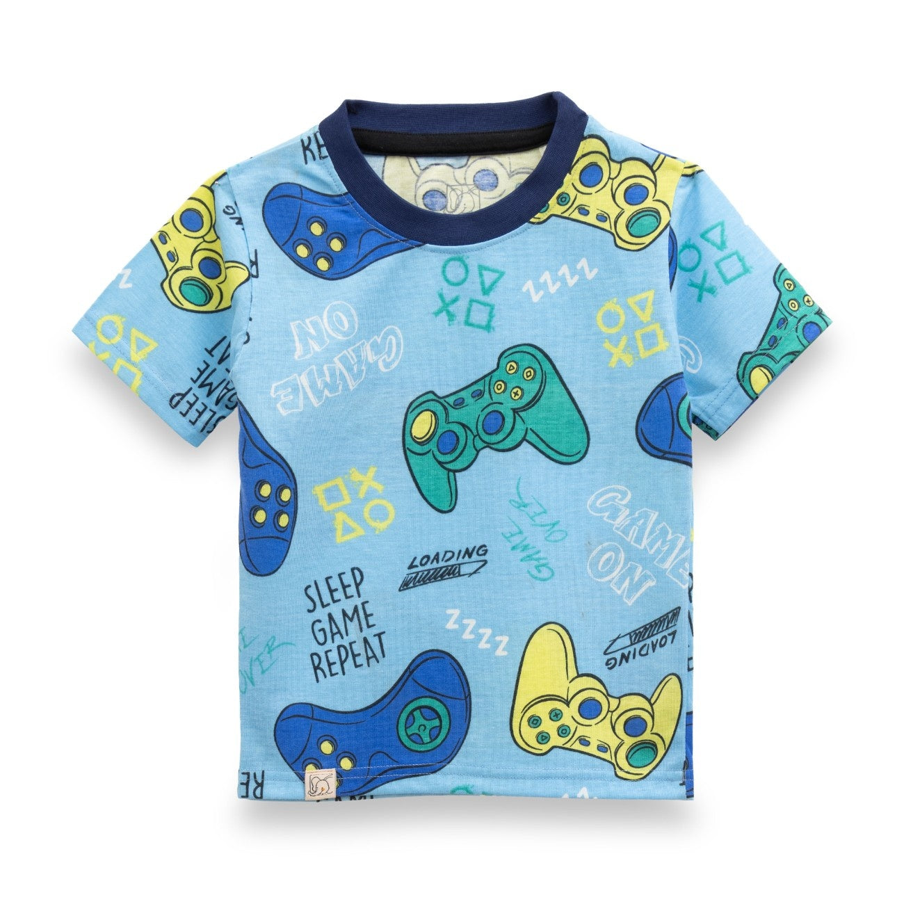 Gamer Printed Blue Kids Co-Ord Set