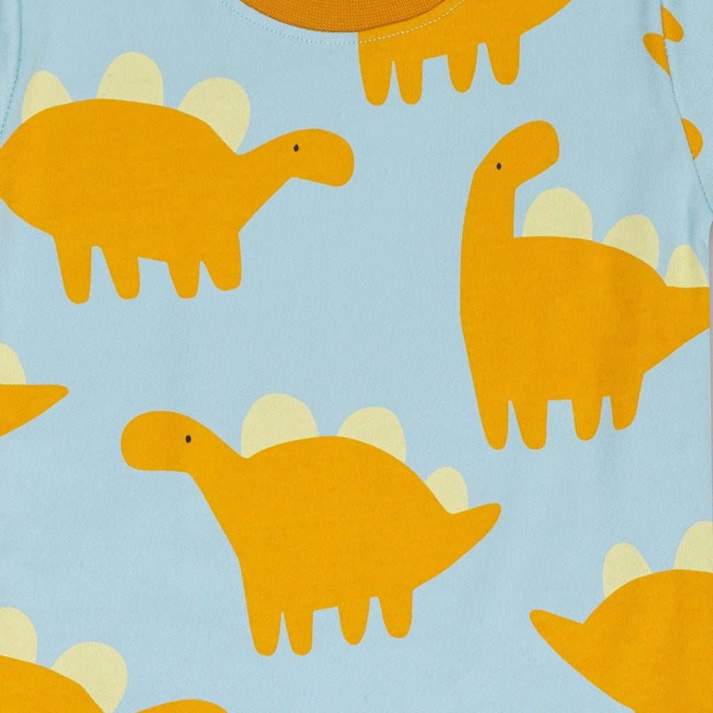Yellow Dino Printed Kids Co-Ord Set