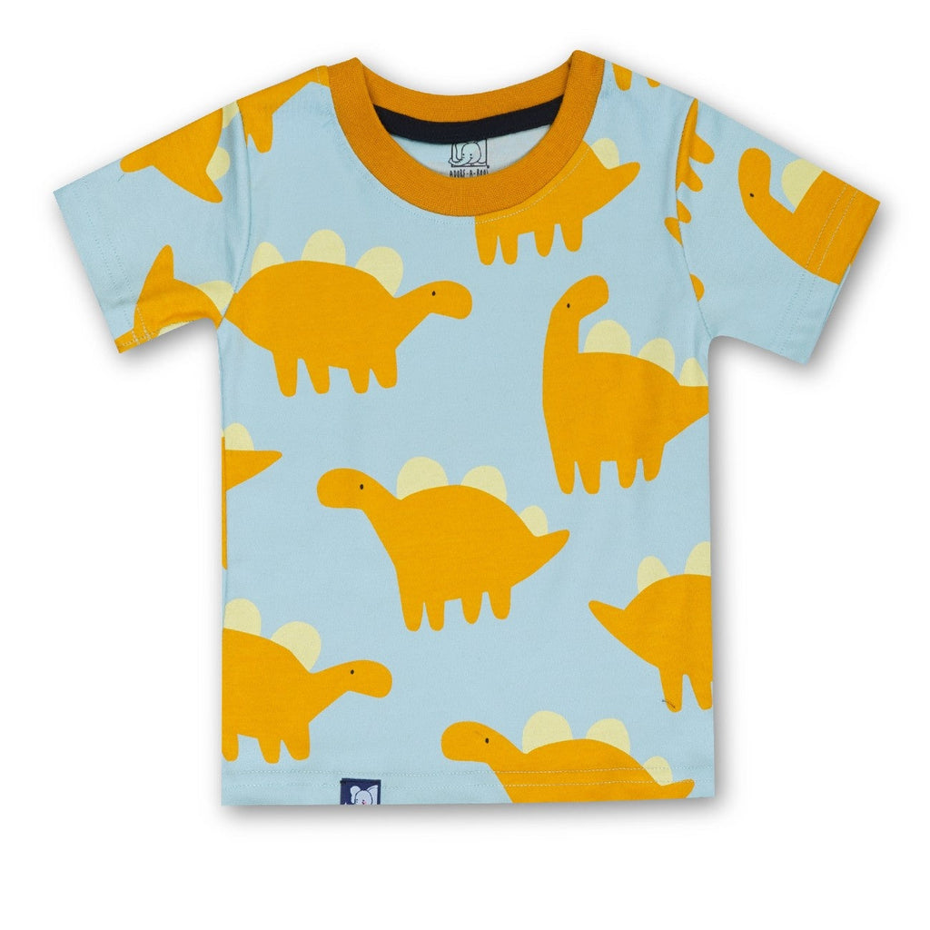 Yellow Dino Printed Kids Co-Ord Set