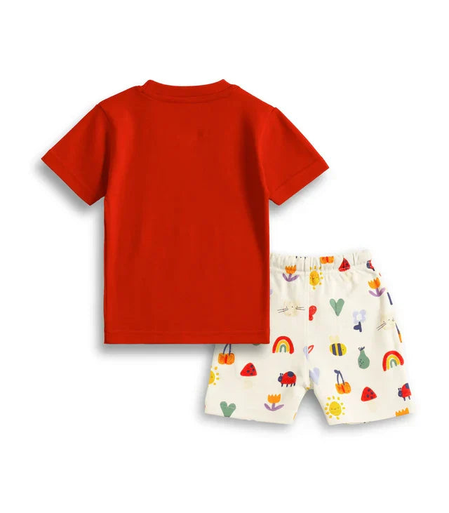 Power Up Printed Red Kids Co-Ord Set