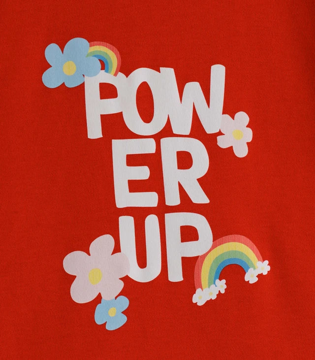 Power Up Printed Red Kids Co-Ord Set