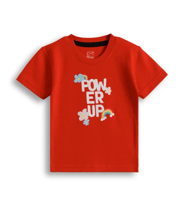 Power Up Printed Red Kids Co-Ord Set