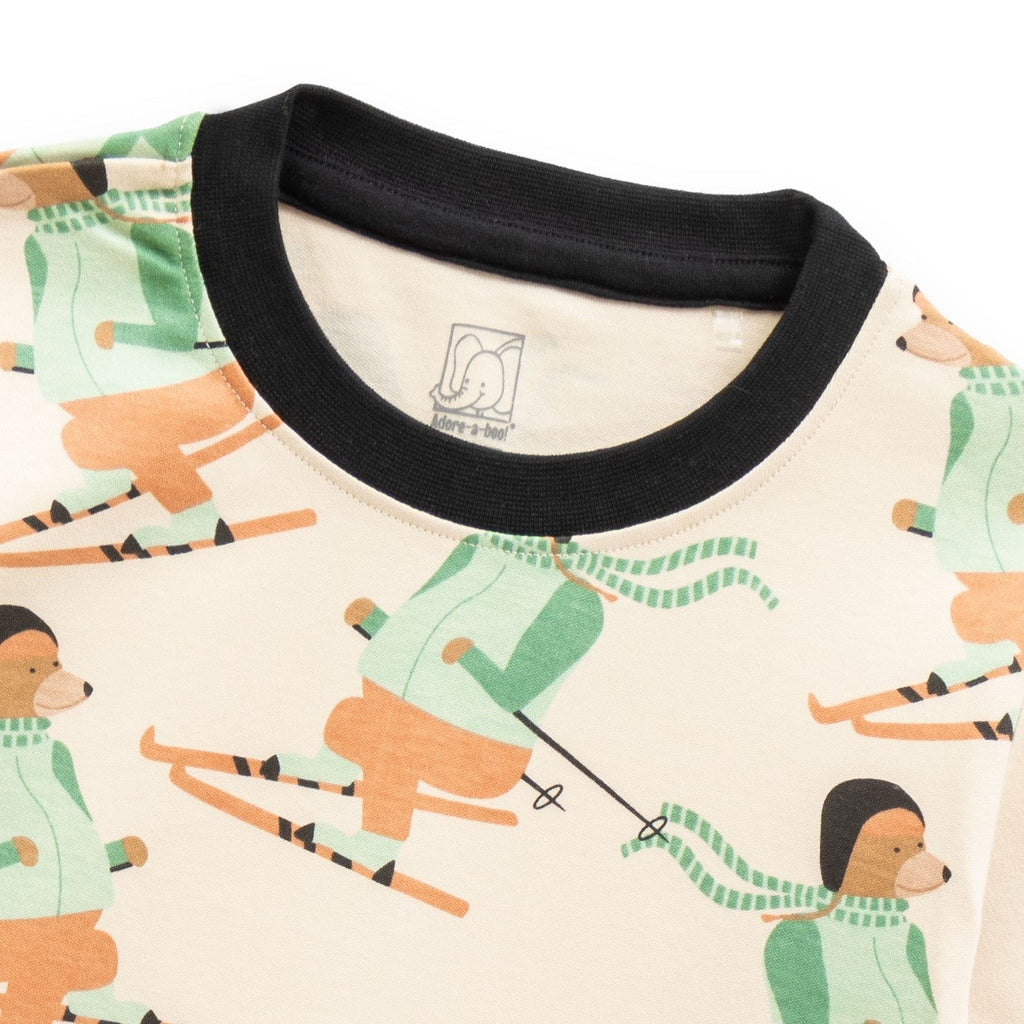 Woof Squard Printed Cream Kids Co-Ord Set