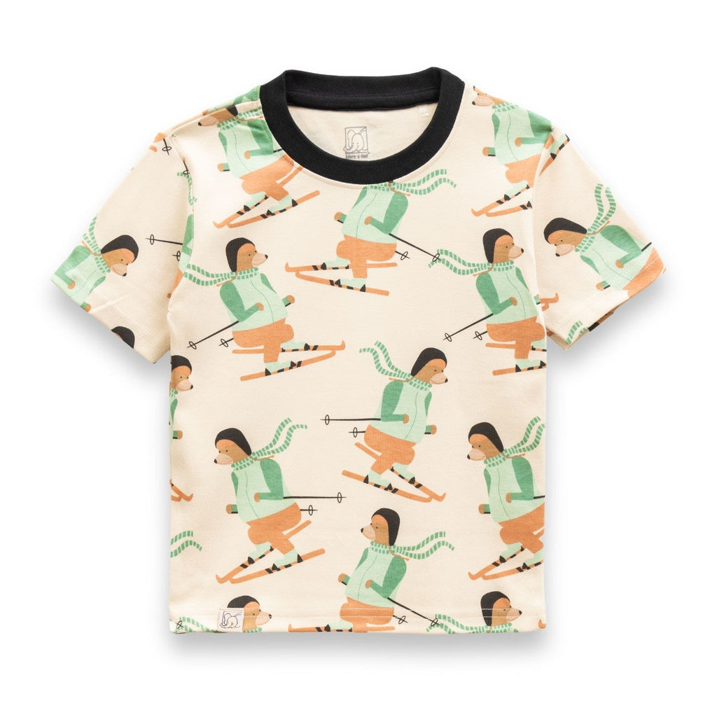 Woof Squard Printed Cream Kids Co-Ord Set
