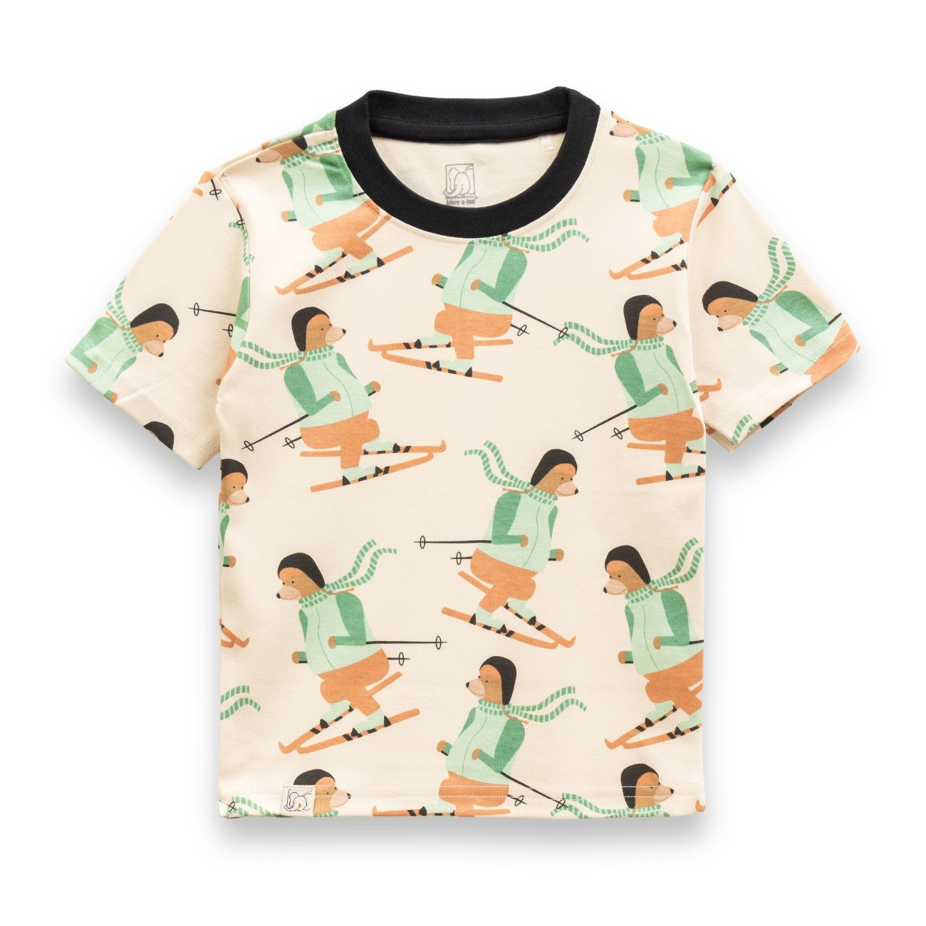 Woof Squard Printed Cream Kids Co-Ord Set