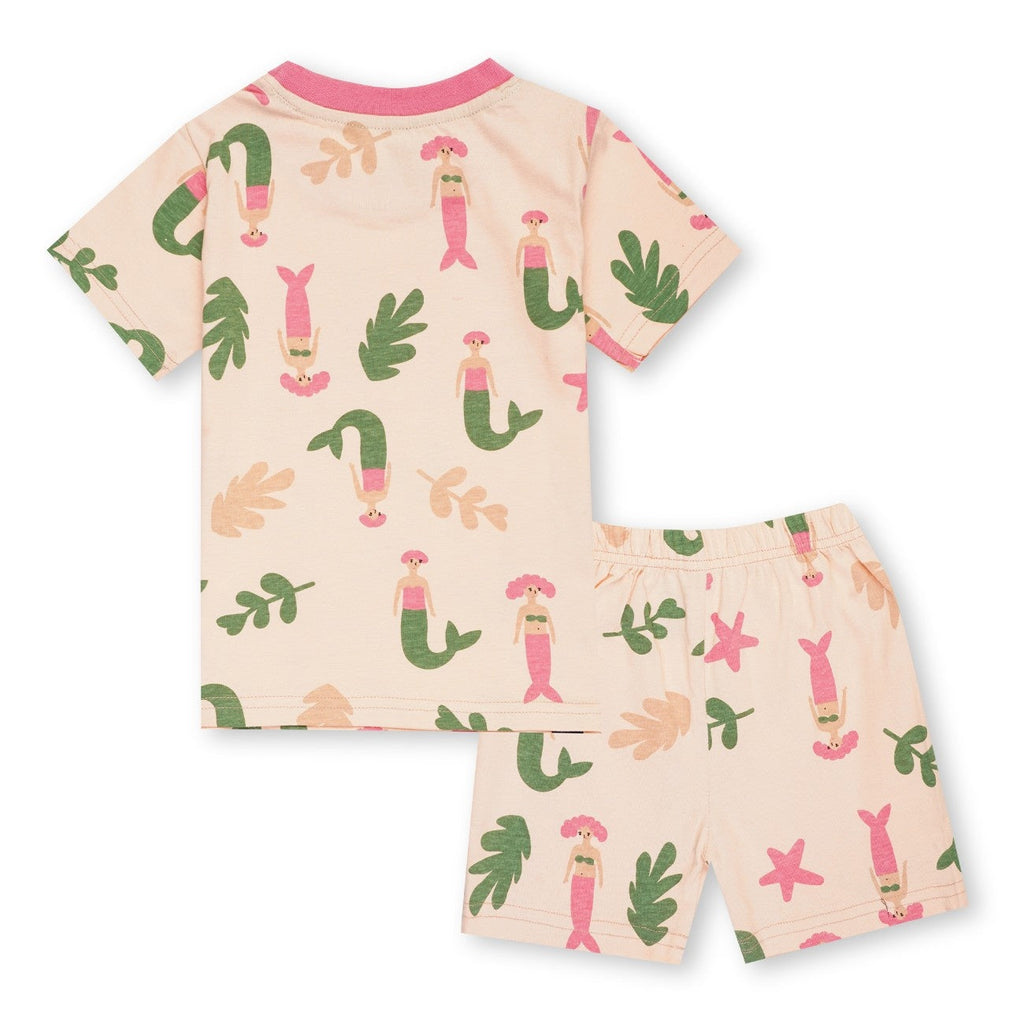 Sea Mermaid Printed Peach Kids Co-Ord Set