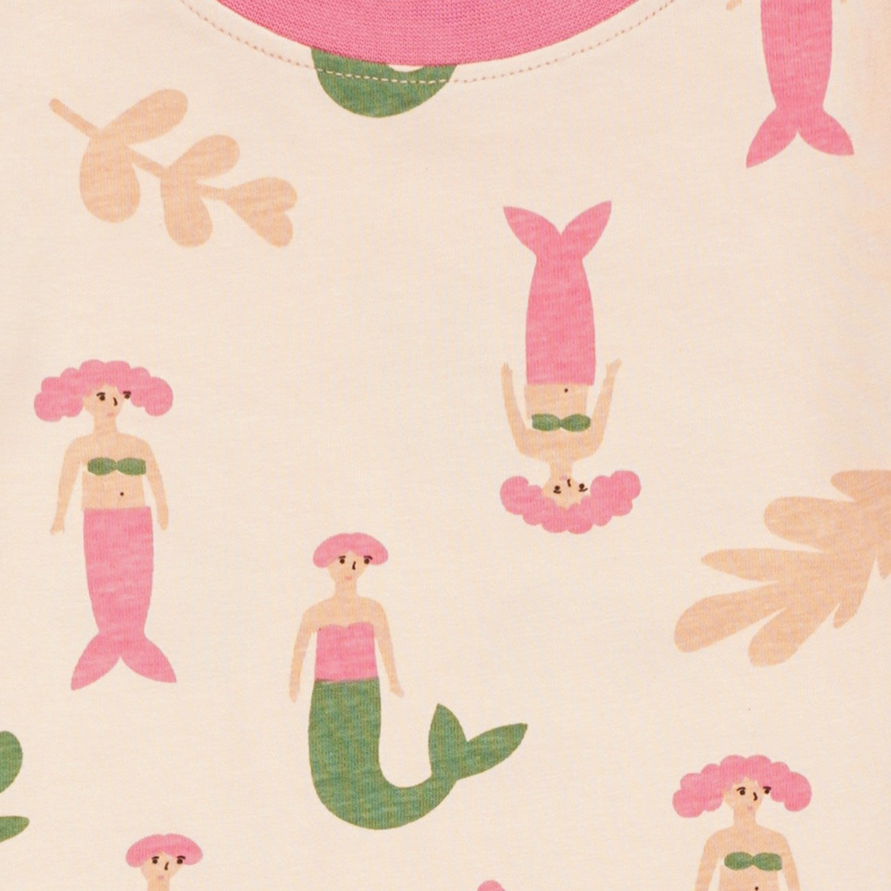 Sea Mermaid Printed Peach Kids Co-Ord Set