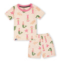 Sea Mermaid Printed Peach Kids Co-Ord Set