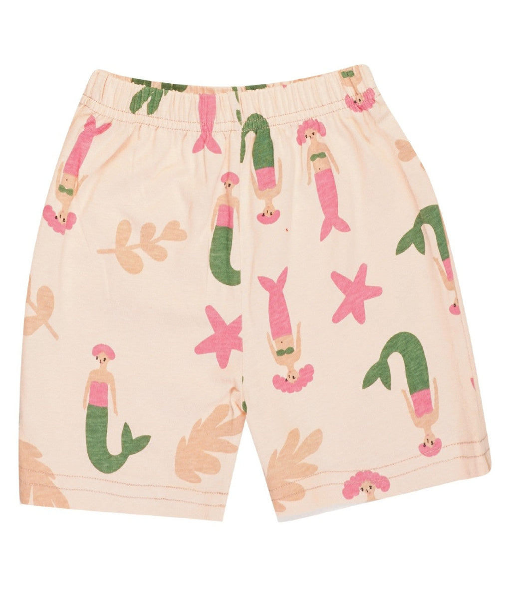 Sea Mermaid Printed Peach Kids Co-Ord Set