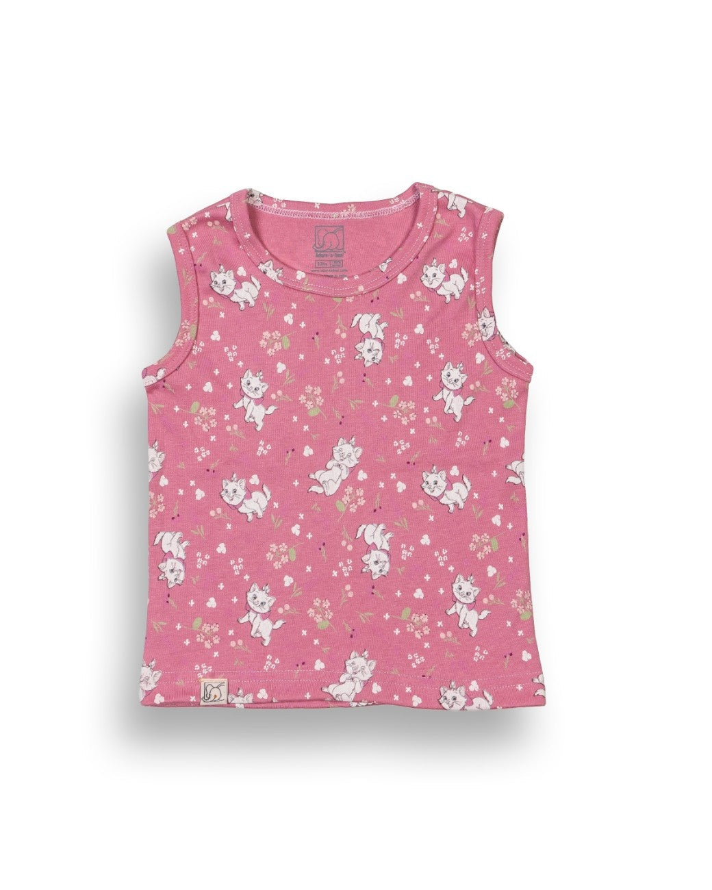 Cute Kitty Cat Printed Pink Kids Clothing Set