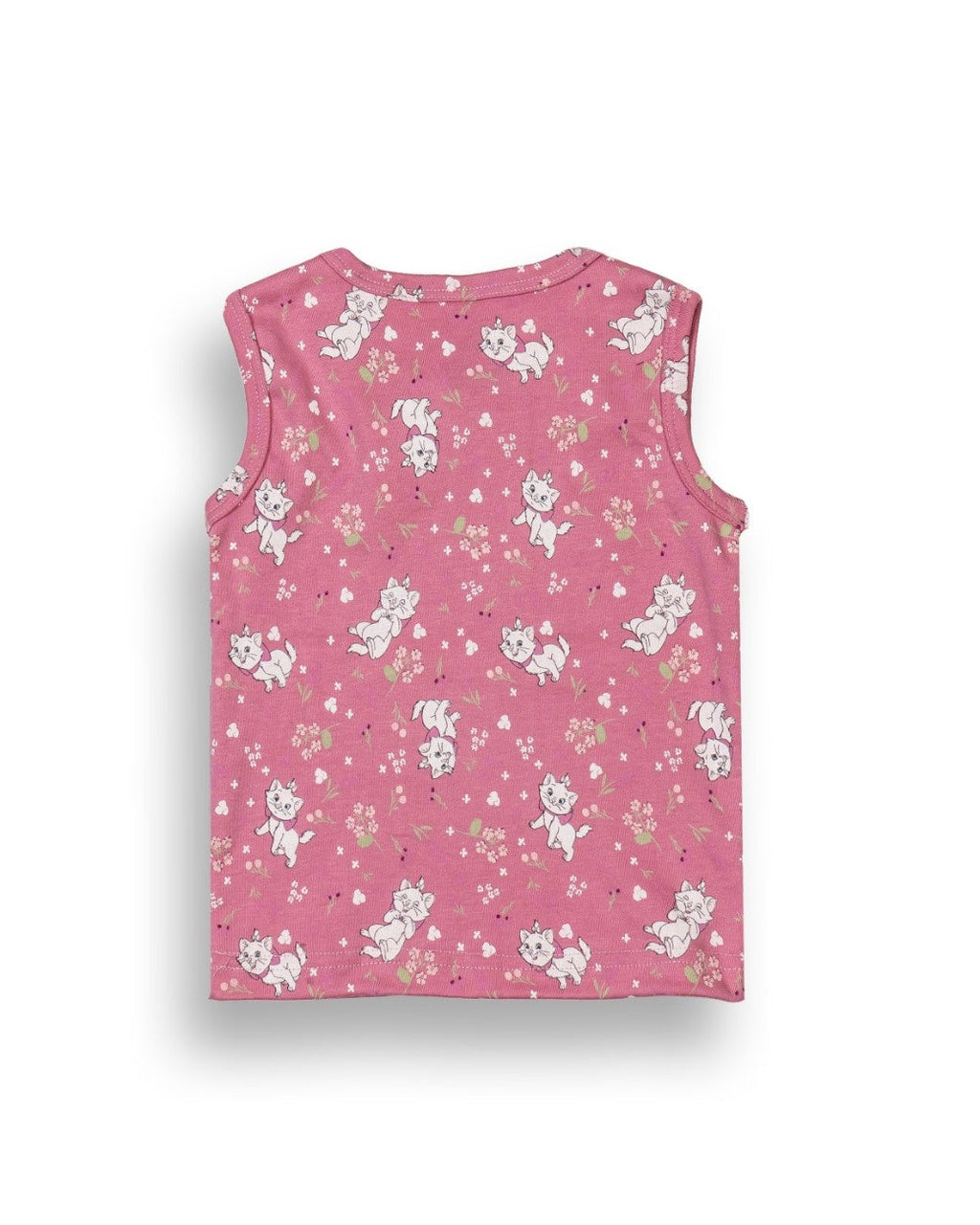 Cute Kitty Cat Printed Pink Kids Clothing Set