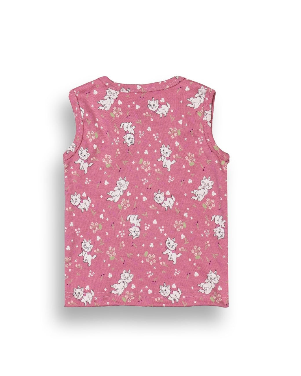 Cute Kitty Cat Printed Pink Kids Clothing Set