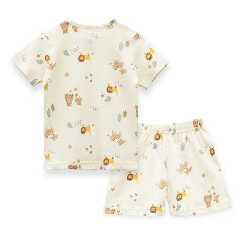 Animals with Kid Printed Baby Clothing Set
