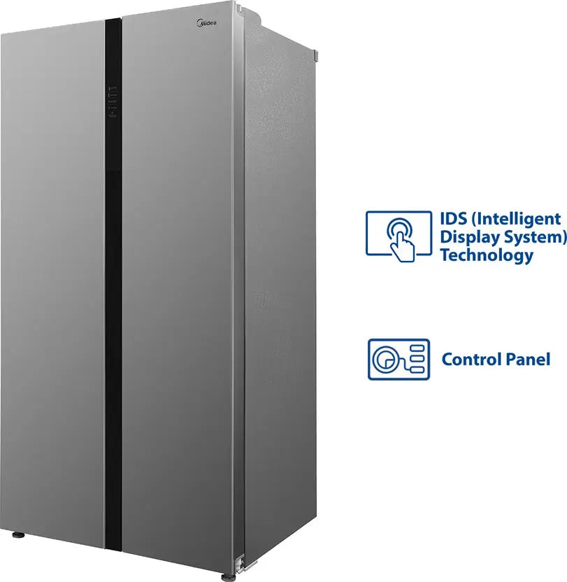 Midea 510 L Frost Free Side by Side Refrigerator (Stainless Steel Finish, MRFS5920SSLF)