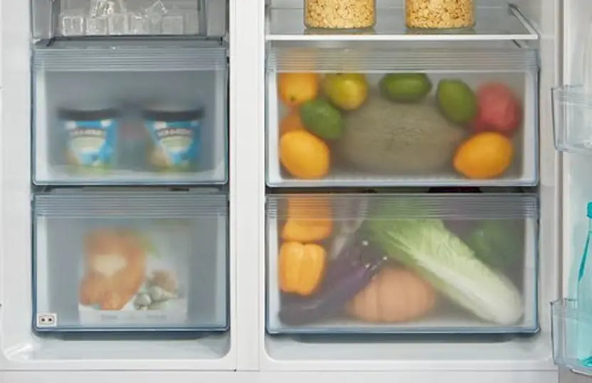 Midea 510 L Frost Free Side by Side Refrigerator (Stainless Steel Finish, MRFS5920SSLF)