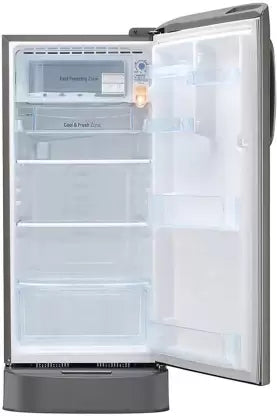 LG 185 L Direct Cool Single Door Refrigerator Shiny Steel, GL-D201APZU