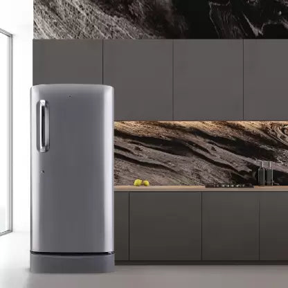 LG 185 L Direct Cool Single Door Refrigerator Shiny Steel, GL-D201APZU