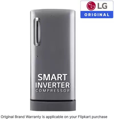 LG 185 L Direct Cool Single Door Refrigerator Shiny Steel, GL-D201APZU