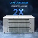 Haier 350 L Double Door Standard Deep Freezer  (White, HFC-385CM5)