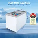 Haier 295 L Double Door Standard Deep Freezer  (White, HFC-300GM5, 5 Star)