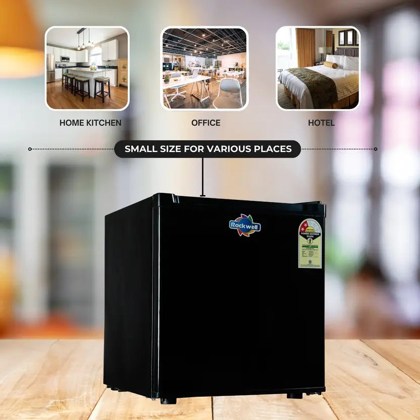 Rockwell 45 L Direct Cool Single Door 2 Star Refrigerator (Black, MB49BL)