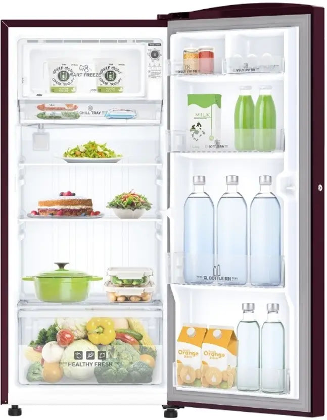 Midea, 187 L, Direct Cool Refrigerator , 2 Star, Wine, MRD18712XPAW