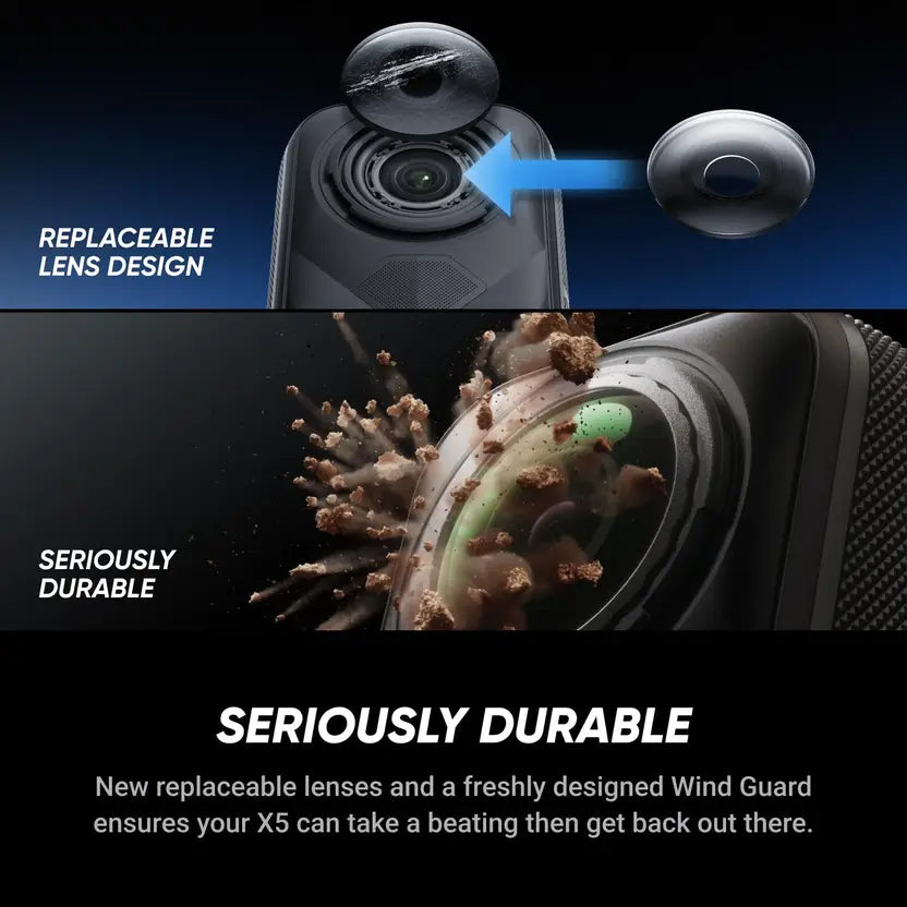 Insta360 X5 Sports and Action Camera  (Black, 72 MP)